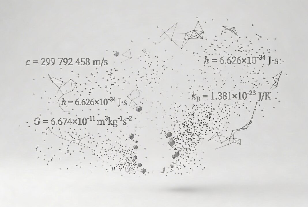 Rappresentazione visuale delle costanti fisiche fondamentali e del loro ruolo nell’equilibrio dell’universo