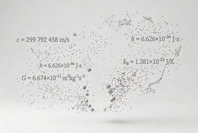 Rappresentazione visuale delle costanti fisiche fondamentali e del loro ruolo nell’equilibrio dell’universo