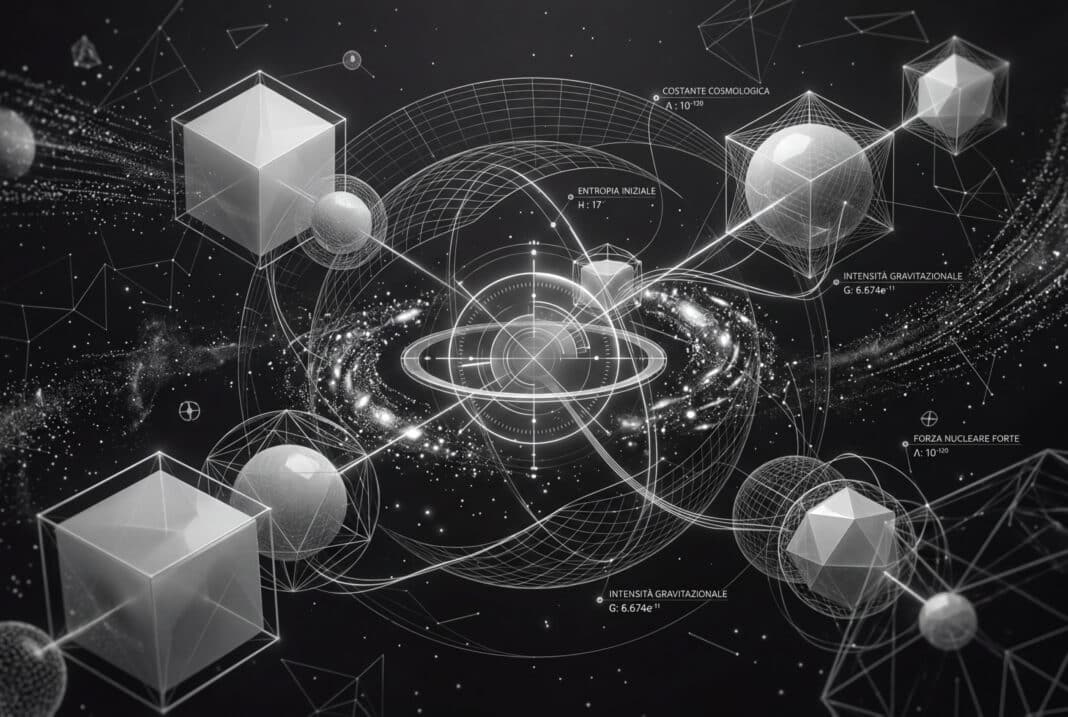 Illustrazione del fine-tuning cosmico e della regolazione delle condizioni dell’universo
